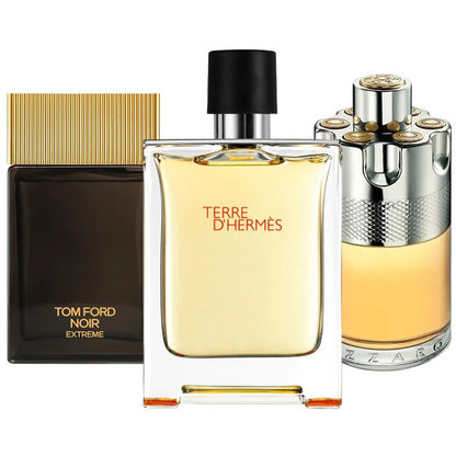 Zestaw 3 perfumy Terre de’Herme, Azzaro Wanted, Tom Ford Noir Extreme 100ml